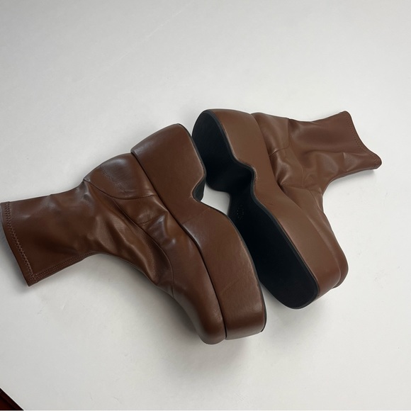 Simon Miller Hustler Vegan Leather Ankle Boot Women SZ 40 10 Brown Platform NWOT - Picture 13 of 15